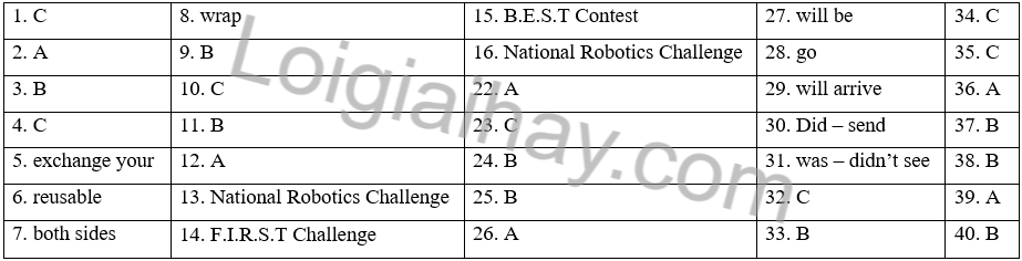 Đề thi học kì 2 Tiếng Anh 6 Global Success - Đề số 2 1 1