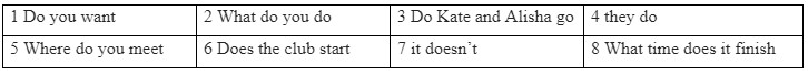 Language Focus: Present simple (questions) - Unit 1: My Time - SBT Tiếng Anh 7 Friends Plus 2 1