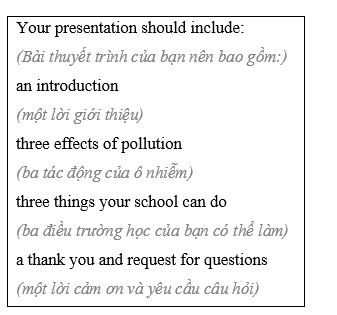Tiếng Anh 8 Semester 1: Project (Optional) 4 1