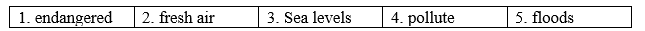 Vocabulary: Environmental problems - Unit 3. The Environment - SBT Tiếng Anh 8 Right on! 3 1